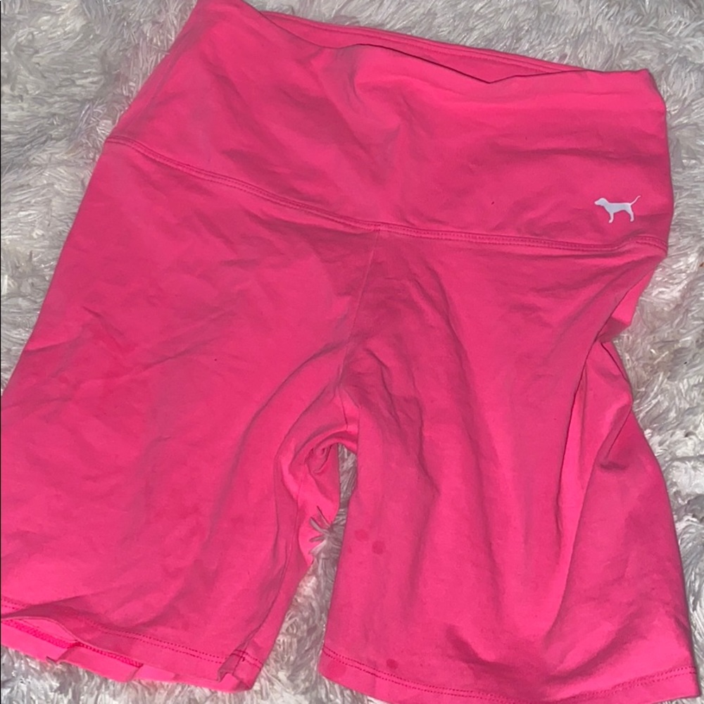 Pink biker shorts